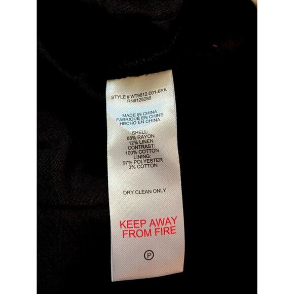 Jason Wu Linen Blend Crochet Knit Detail Maxi Dress Black Womens Medium $425 NEW - Picture 9 of 11